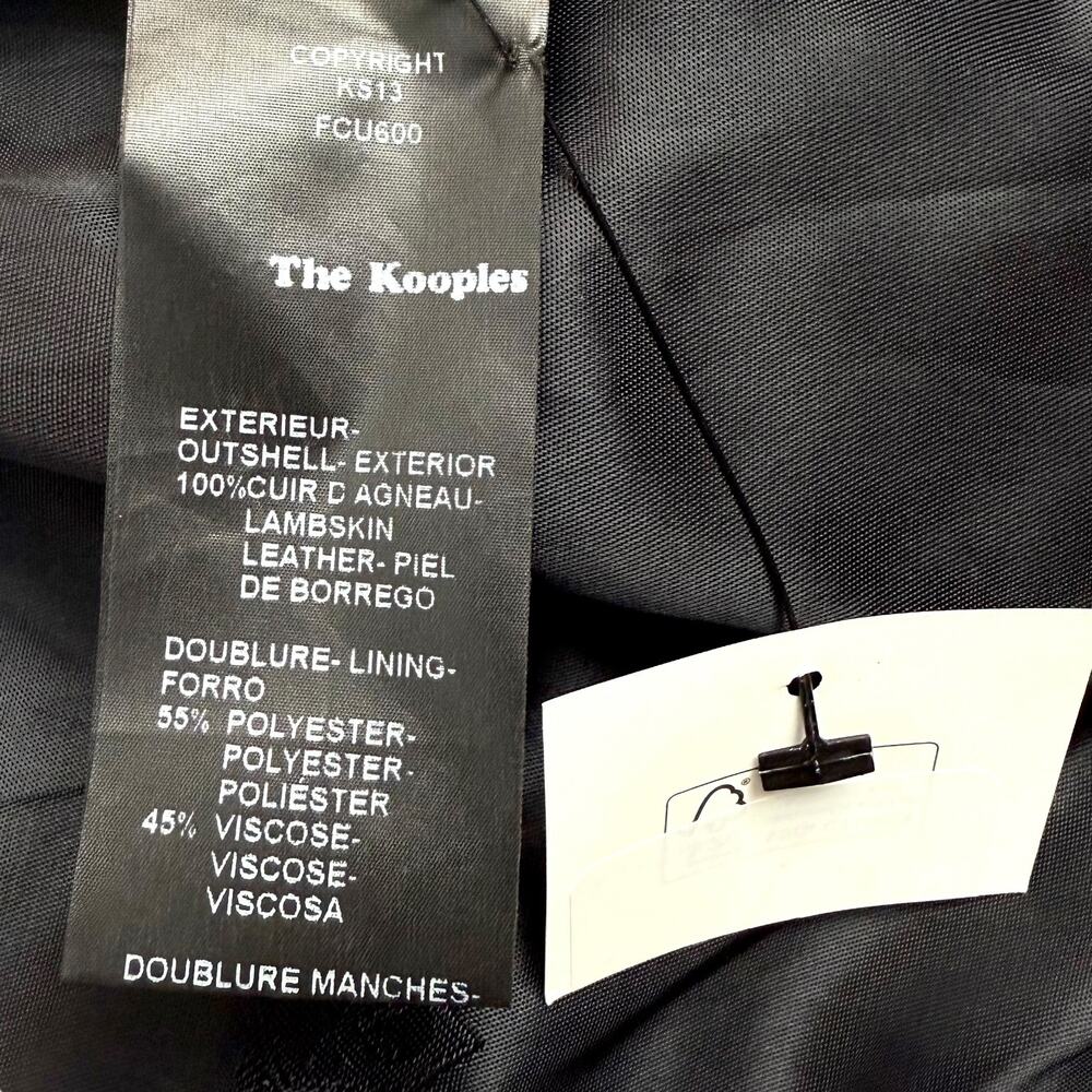 THE KOOPLES blue lamb leather motorcycle biker jacket - Picture 5 of 16